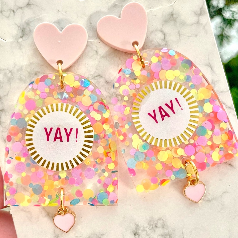 Yay Acrylic Earrings